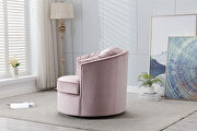 Pink velvet modern leisure swivel accent chair by La Spezia additional picture 10
