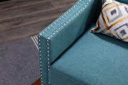 Accent armchair living room chair, teal linen by La Spezia additional picture 11