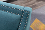 Accent armchair living room chair, teal linen by La Spezia additional picture 13