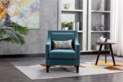 Accent armchair living room chair, teal linen by La Spezia additional picture 14