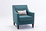 Accent armchair living room chair, teal linen by La Spezia additional picture 15
