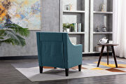 Accent armchair living room chair, teal linen by La Spezia additional picture 17