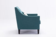 Accent armchair living room chair, teal linen by La Spezia additional picture 4