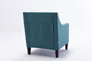 Accent armchair living room chair, teal linen additional photo 5 of 17