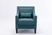 Accent armchair living room chair, teal linen by La Spezia additional picture 6