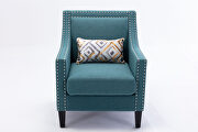 Accent armchair living room chair, teal linen by La Spezia additional picture 7
