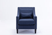 Accent armchair living room chair, navy linen by La Spezia additional picture 11