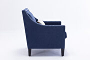 Accent armchair living room chair, navy linen by La Spezia additional picture 12