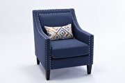 Accent armchair living room chair, navy linen by La Spezia additional picture 13