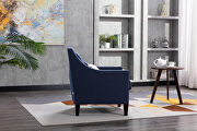 Accent armchair living room chair, navy linen by La Spezia additional picture 14