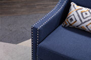 Accent armchair living room chair, navy linen by La Spezia additional picture 15