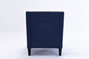 Accent armchair living room chair, navy linen additional photo 5 of 16
