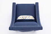 Accent armchair living room chair, navy linen by La Spezia additional picture 8