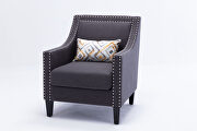 Accent armchair living room chair, charcoal linen by La Spezia additional picture 13