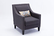Accent armchair living room chair, charcoal linen by La Spezia additional picture 6