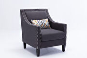 Accent armchair living room chair, charcoal linen by La Spezia additional picture 8