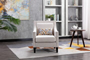 Accent armchair living room chair, beige linen by La Spezia additional picture 3