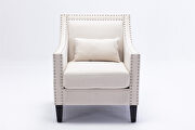 Accent armchair living room chair, beige linen by La Spezia additional picture 8