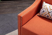 Accent armchair living room chair, orange linen by La Spezia additional picture 11