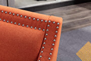 Accent armchair living room chair, orange linen by La Spezia additional picture 13