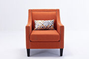 Accent armchair living room chair, orange linen by La Spezia additional picture 9