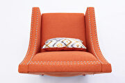Accent armchair living room chair, orange linen by La Spezia additional picture 10
