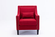 Accent armchair living room chair, red linen by La Spezia additional picture 11