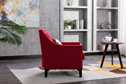 Accent armchair living room chair, red linen by La Spezia additional picture 12