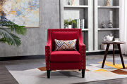 Accent armchair living room chair, red linen by La Spezia additional picture 13