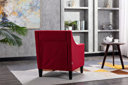 Accent armchair living room chair, red linen by La Spezia additional picture 14