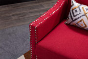 Accent armchair living room chair, red linen by La Spezia additional picture 3