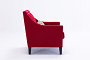 Accent armchair living room chair, red linen by La Spezia additional picture 6