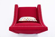 Accent armchair living room chair, red linen by La Spezia additional picture 7