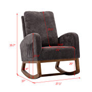 Living room comfortable rocking chair living room chair dark gray by La Spezia additional picture 11
