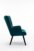 Accent chair living room/bed room, modern leisure chair teal color microfiber fabric by La Spezia additional picture 12
