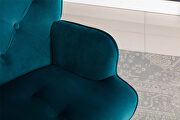 Accent chair living room/bed room, modern leisure chair teal color microfiber fabric by La Spezia additional picture 14