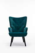 Accent chair living room/bed room, modern leisure chair teal color microfiber fabric by La Spezia additional picture 15
