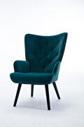 Accent chair living room/bed room, modern leisure chair teal color microfiber fabric by La Spezia additional picture 17