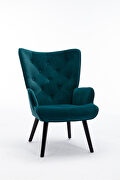 Accent chair living room/bed room, modern leisure chair teal color microfiber fabric by La Spezia additional picture 3