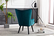 Accent chair living room/bed room, modern leisure chair teal color microfiber fabric by La Spezia additional picture 4