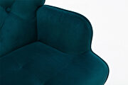 Accent chair living room/bed room, modern leisure chair teal color microfiber fabric by La Spezia additional picture 7