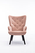 Accent chair living room/bed room, modern leisure chair pink velvet fabric by La Spezia additional picture 11