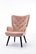 Accent chair living room/bed room, modern leisure chair pink velvet fabric by La Spezia additional picture 12