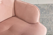 Accent chair living room/bed room, modern leisure chair pink velvet fabric by La Spezia additional picture 13