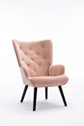 Accent chair living room/bed room, modern leisure chair pink velvet fabric by La Spezia additional picture 15