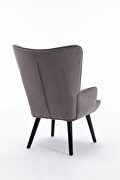 Accent chair living room/bed room, modern leisure chair silver gray velvet fabric additional photo 2 of 15