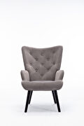 Accent chair living room/bed room, modern leisure chair silver gray velvet fabric by La Spezia additional picture 14