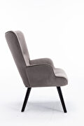 Accent chair living room/bed room, modern leisure chair silver gray velvet fabric by La Spezia additional picture 3