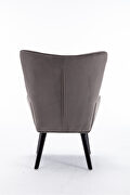Accent chair living room/bed room, modern leisure chair silver gray velvet fabric by La Spezia additional picture 5