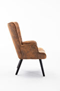 Accent chair living room/bed room, modern leisure chair coffee color microfiber fabric by La Spezia additional picture 7